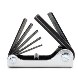 Set chiavi maschio esagonale piegate per brugole 7 pz 96N/G Nero e Cromo 000960645