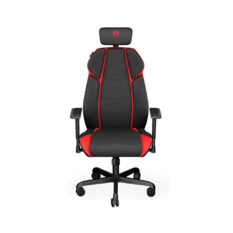 Sedia da gaming ENDORFY Meta RD, altezza regolabile, 420-500 mm, tessuto nero-rosso, supporto 120 kg