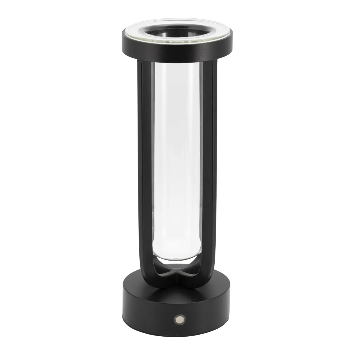 Securit Lampada da tavolo LED senza fili Florence a forma di vaso - Nero - Interno/Esterno - Cavo magnetico incluso; 9.5x9.5x25.5 cm (LxLxH); nero