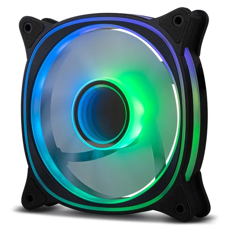 NOX ARGB 5V 120mm Hummer V-FAN Angoli antivibrazioni 30,7CFM LED Infinity Mirror Raffreddamento ad aria