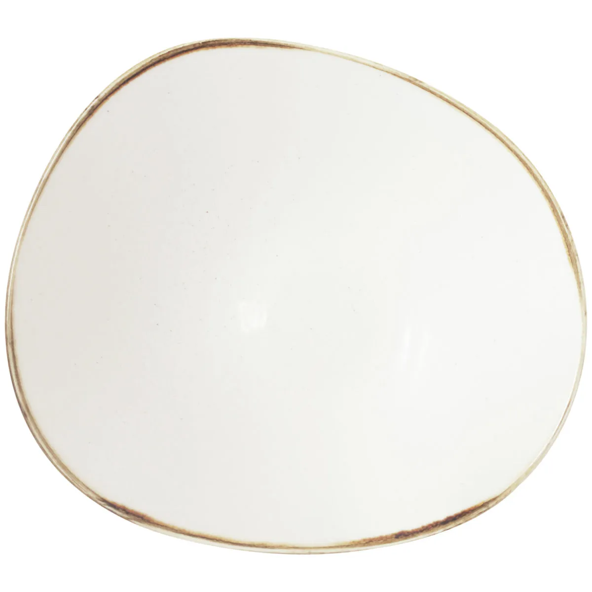 12x Churchill Bowl Stonecast Barley White forma organica; 800 ml, 25x6 cm (ØxH); bianco/marrone; 12 pz. / Pacco