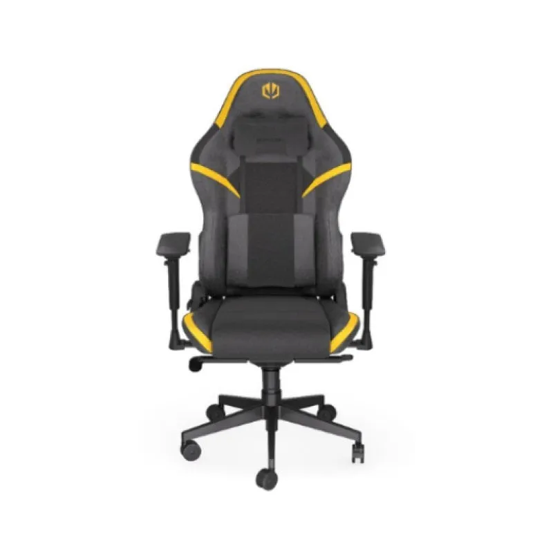 Sedia da gioco ENDORFY Scrim YL nera e gialla, regolazione dell'angolazione 90-150º, pelle PU, 120 kg