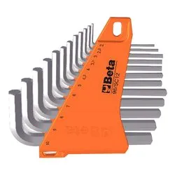 Set chiavi maschio esagonale piegate per brugole 12 pz 96/SC12 Cromo 000960395