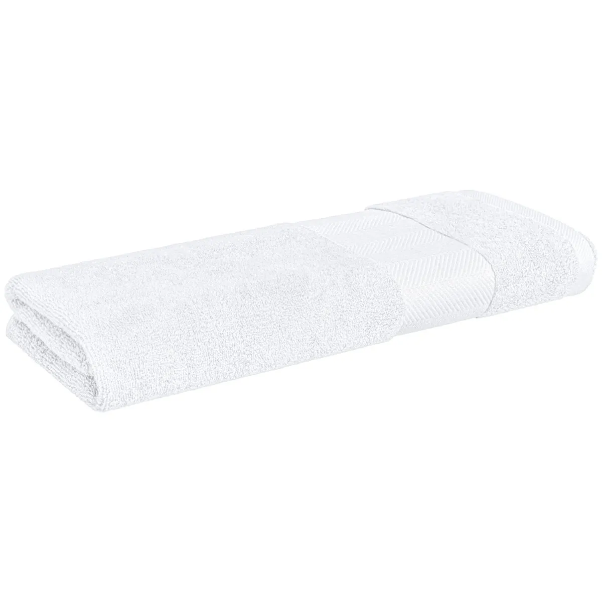 ERWIN M. Asciugamano viso Evora Bordatura a spina di pesce; 50x100 cm (LxL); bianco