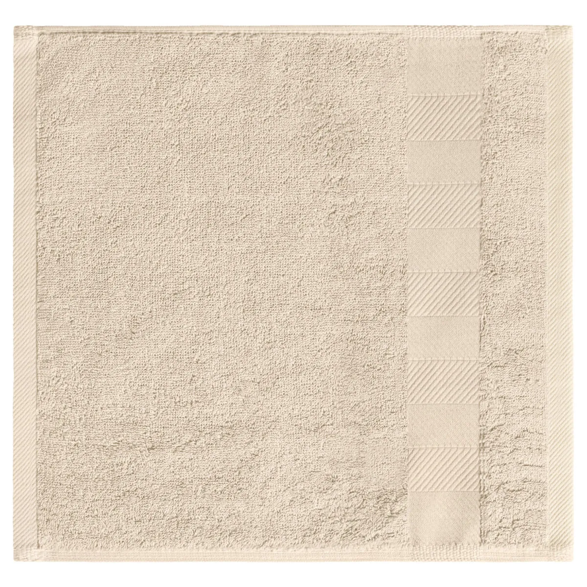 5x ERWIN M. Asciugamano ospite Evora Bordo a spina di pesce; 30x30 cm (LxL); beige; 5 pz. / Pacco