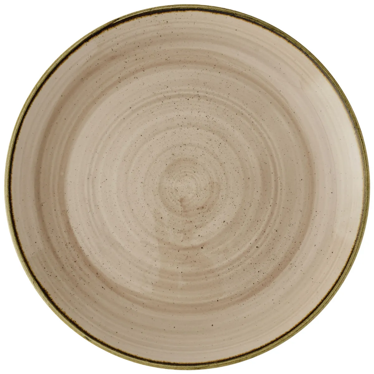 12x Churchill Piatto piano coupe Stonecast Truffle; 26 cm (Ø); marrone chiaro/marrone; rotonda; 12 pz. / Pacco