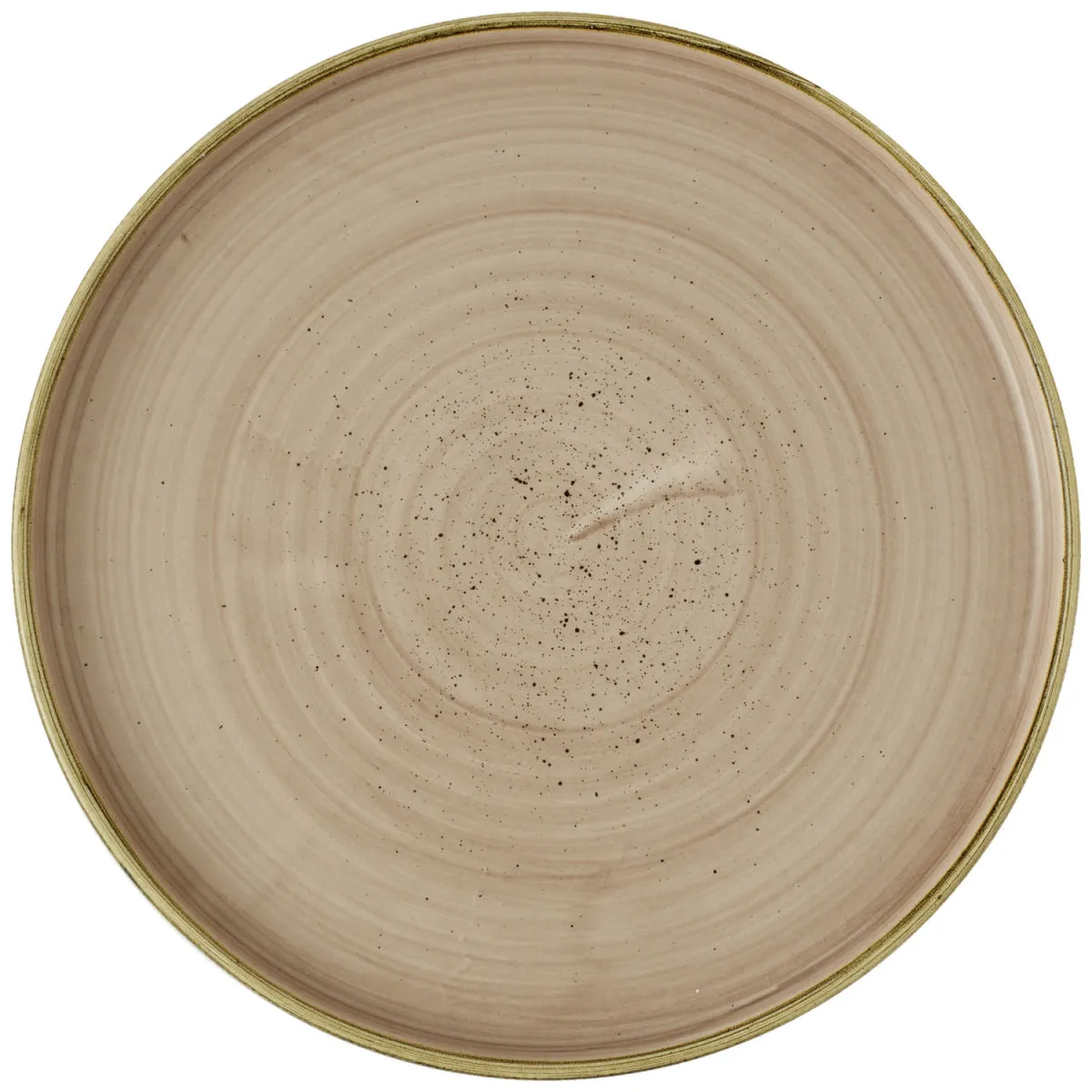6x Churchill Piatto piano Stonecast Truffle con bordo rialzato; 26 cm (Ø); marrone chiaro/marrone; rotonda; 6 pz. / Pacco