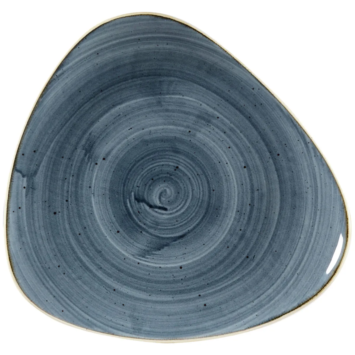 12x Churchill Piatto piano Stonecast Blueberry triangolare; 28.5x26.5 cm (LxL); blu/marrone; triangolare; 12 pz. / Pacco