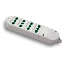 Multipresa tavolo con interruttore 6P 10/16A senza cavo FIDO Bianco 41022