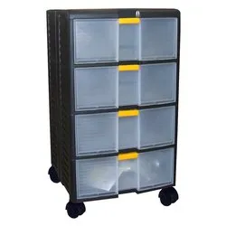 Porta minuteria cassettiera multiuso con ruote 44001 3C (39,1x39x62,9cm) STORE AGE Nero 1002296