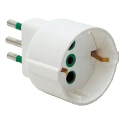 Adattatore 1 presa 2P+T 16A (std tedesco) Bianco 82120