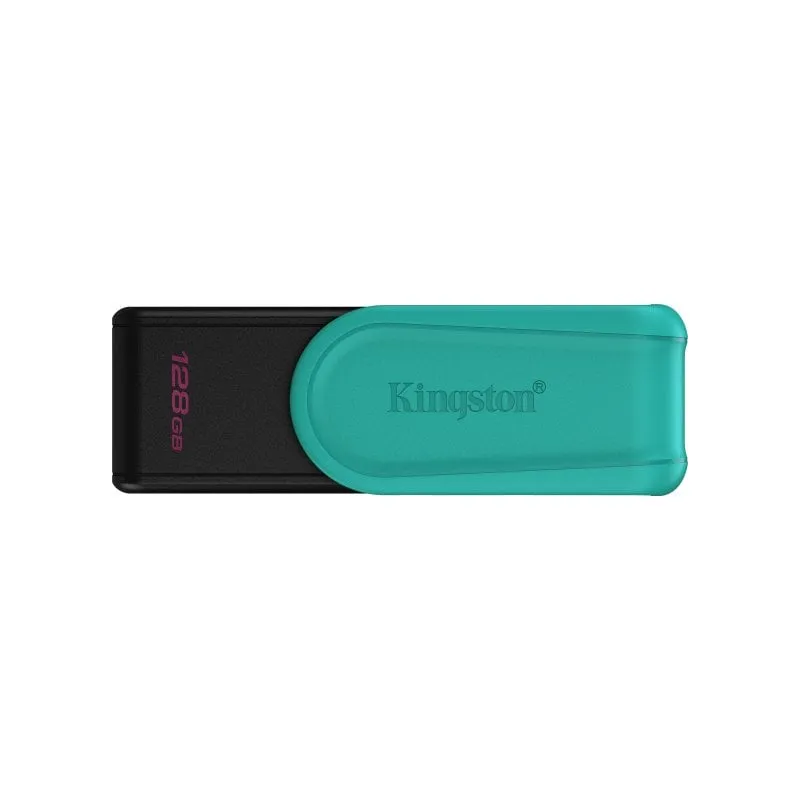 Kingston DataTraveler Exodia S 128 GB USB 3.2 Gen 1 Nero/Turchese Chiavetta USB con Cappuccio Rotante