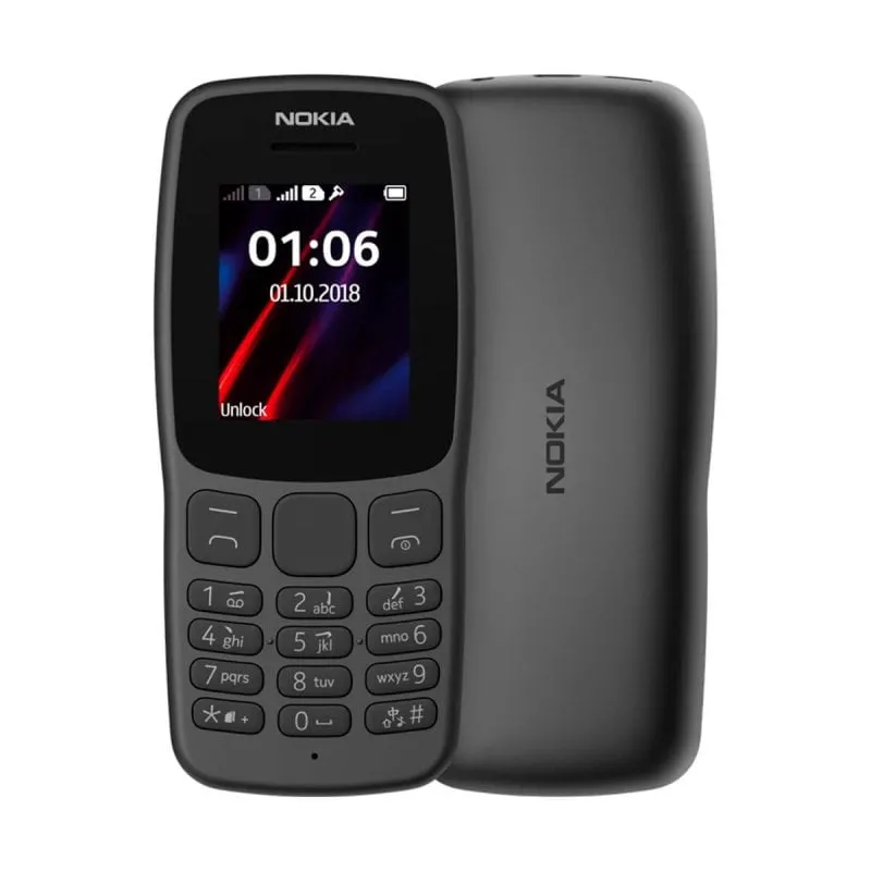 Nokia 106 in policarbonato, batteria a lunga durata, 2000 contatti, giochi integrati