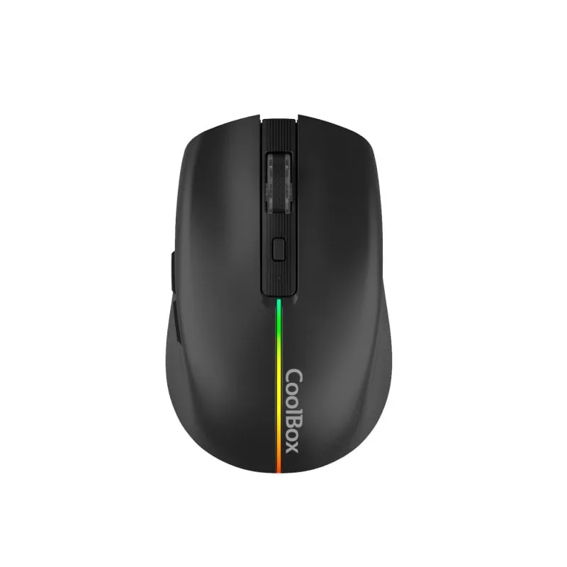 Mouse wireless CoolBox 1600 DPI RGB 6 pulsanti USB-C ricaricabile