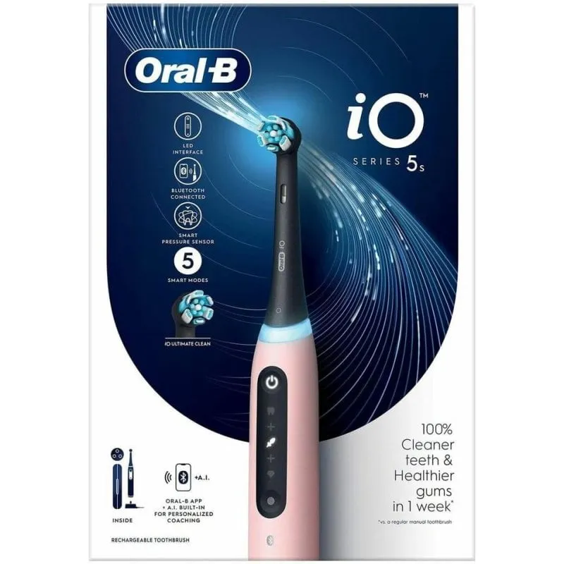 Spazzolino Elettrico Oscillante Oral-B IO 5S 5 Modalità 1 Testina Sensore Pressione Timer