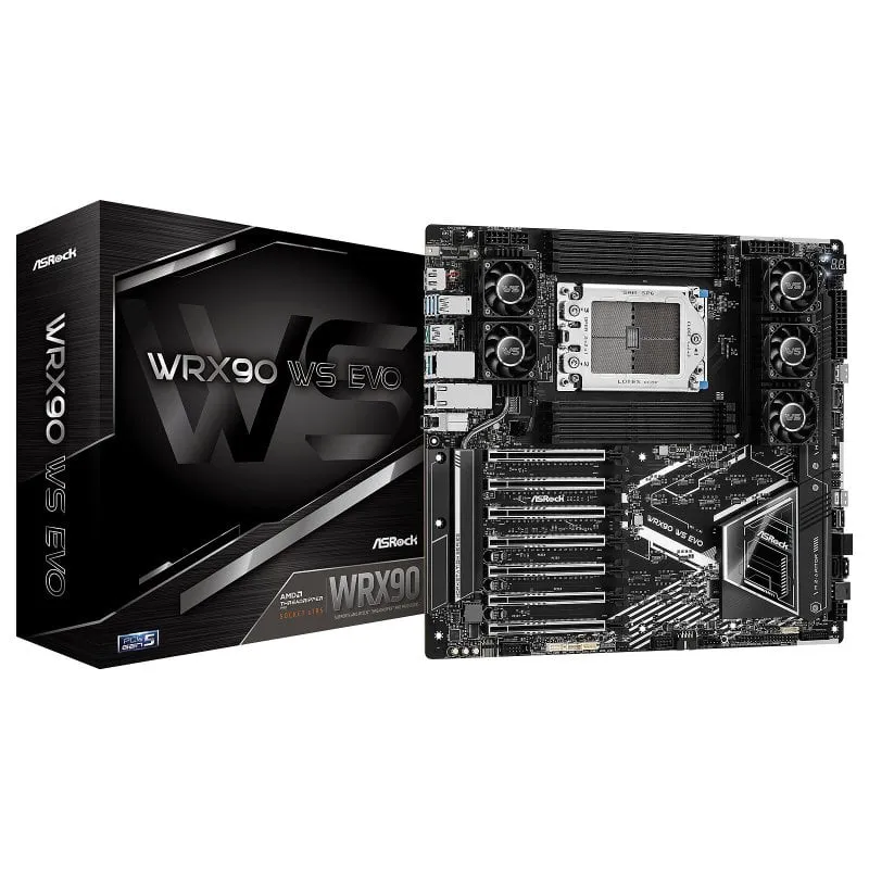 Scheda madre ASRock WRX90 Chipset WRX90 Socket sTR5 E-ATX WRX90 WS EVO DDR5 PCIe 4.0 Ethernet 2.5G