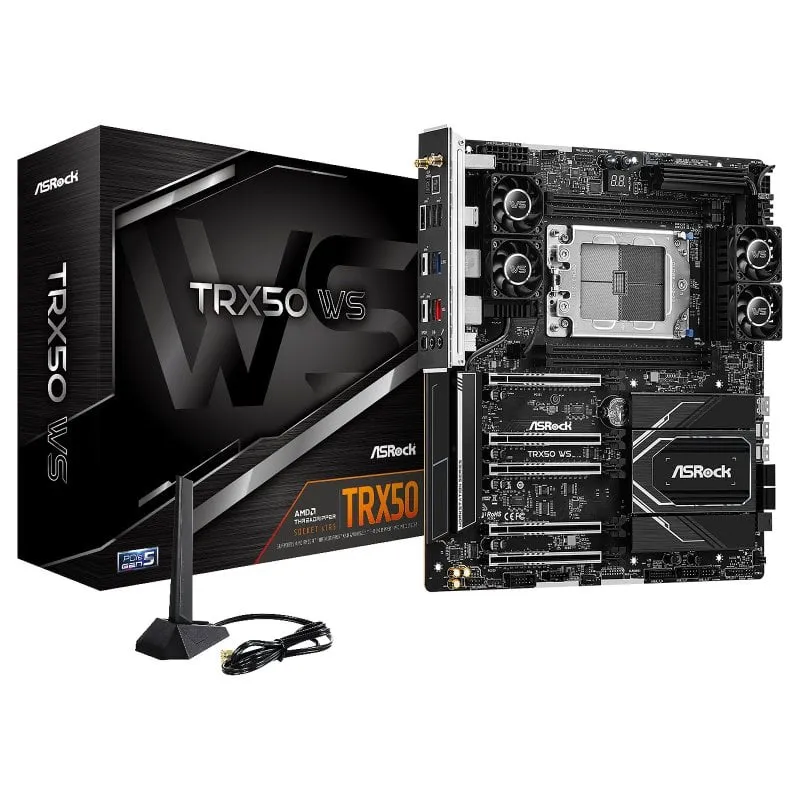 Scheda madre Asrock AMD TRX50 sTR5 E-ATX TRX50 WS DDR5 WiFi 6E Multi-GPU PCIe 5.0