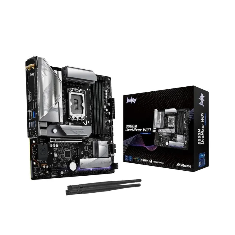 Scheda madre Asrock B860 Micro ATX LGA 1851 B860M LiveMixer WiFi 6E DDR5/M.2