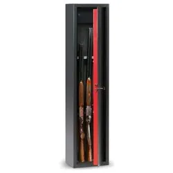 Armadio fucili a chiave 5 posti e tesoretto (31,5x22x138cm) TECHNOSAFE Antracite TCH4