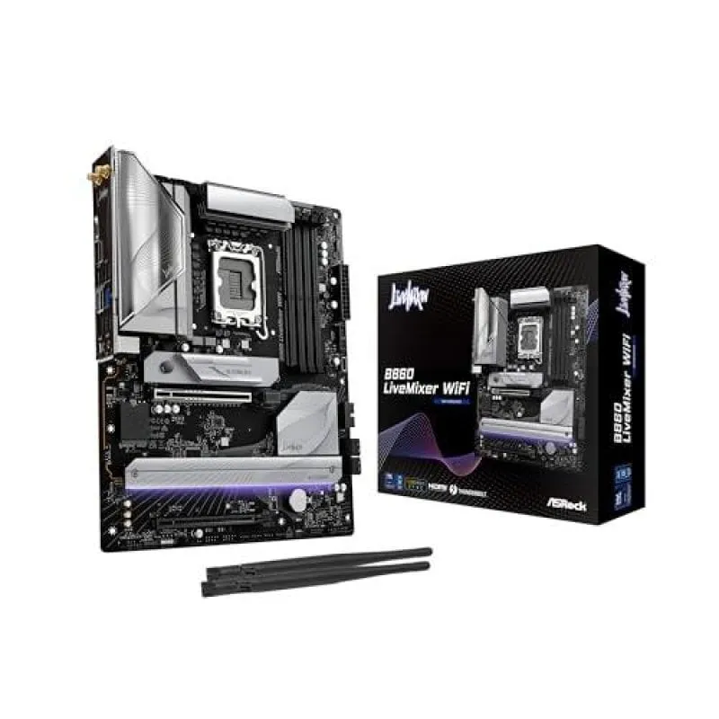Scheda madre Asrock B860 LGA 1851 ATX B860 LiveMixer WiFi DDR5 PCIe 4.0