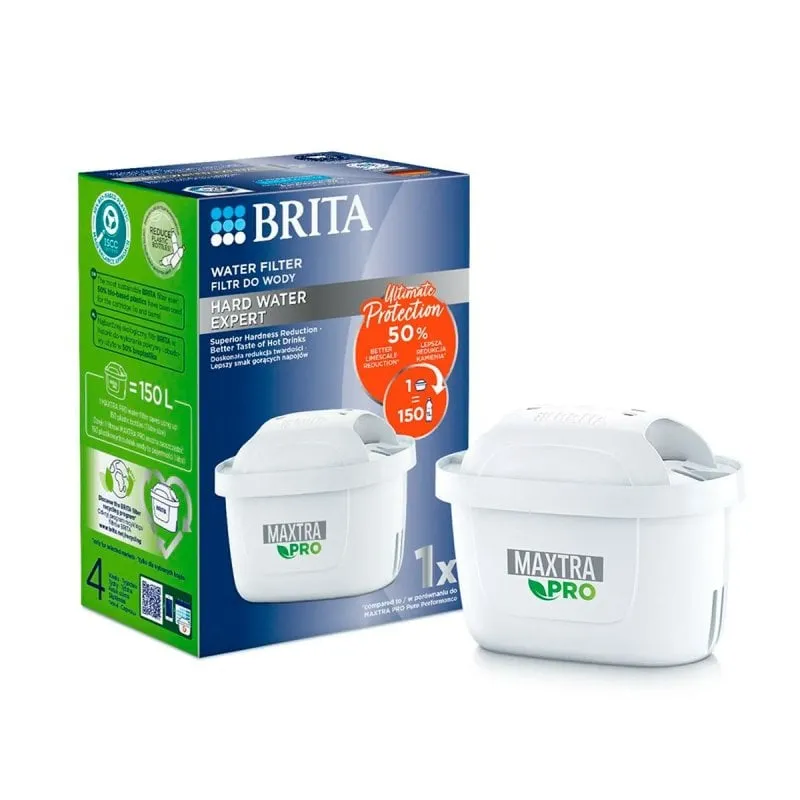 Filtro Brita Maxtra Pro Hard Water Expert per la riduzione di calcare e metalli pesanti nell'acqua dura
