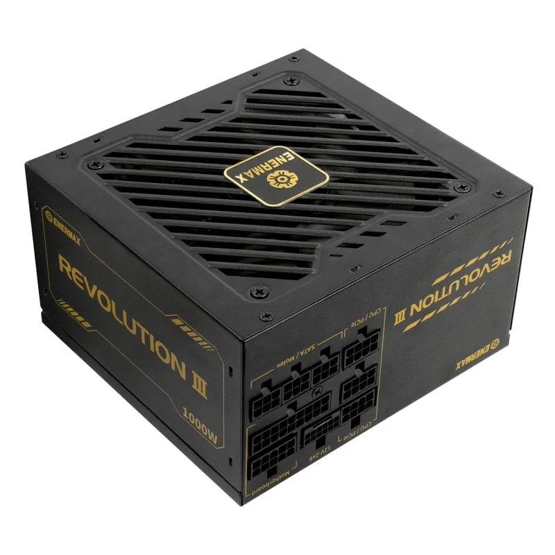 Alimentatore Enermax 1000W Certificazione 80 PLUS Gold Revolution III Extras Completamente Modulare