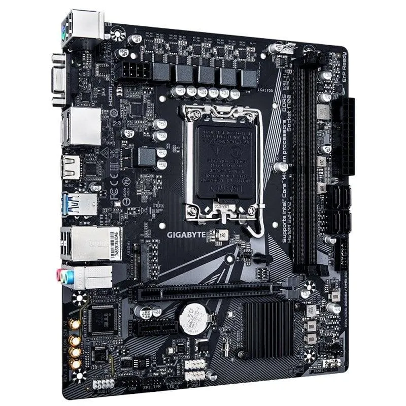 Schede Madri Gigabyte H610M S2H V2 Intel H610 LGA1700 DDR5 Micro-ATX Gigabit Ethernet PCIe 3.0 M.2