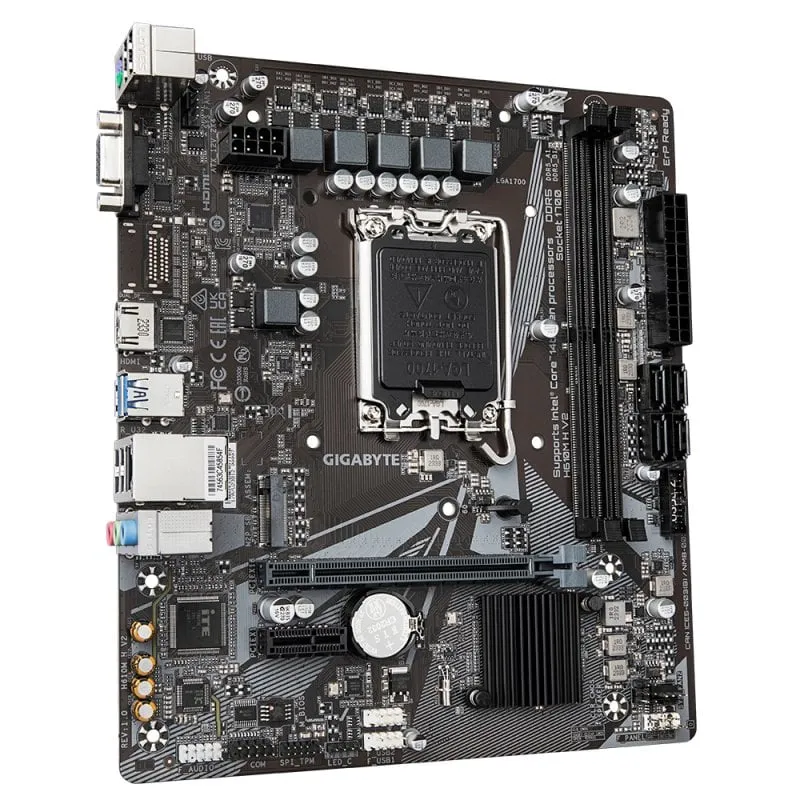 Scheda madre Gigabyte H610M H V2 DDR5 LGA 1700 Micro-ATX M.2/SATA III 96 GB