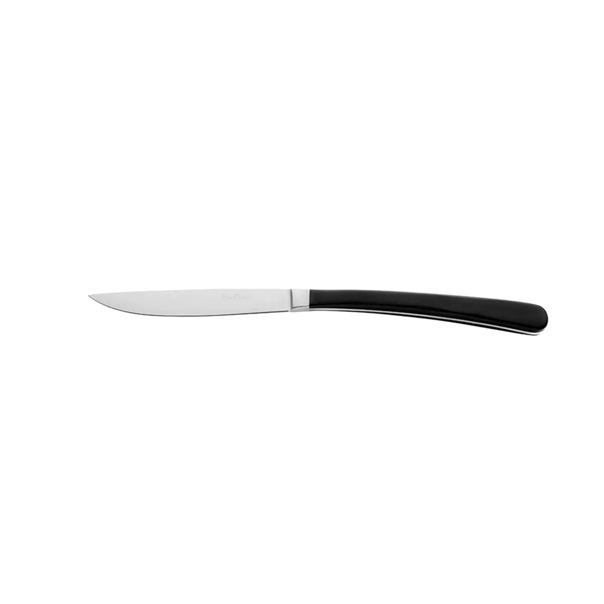 12x Pintinox Coltello da bistecca KOBE senza seghettatura; 23.5 cm (L); argento, manico nero; 12 pz. / Pacco