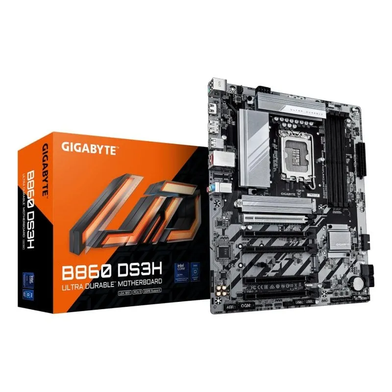 Placa Base Gigabyte B860 LGA 1851 ATX B860 DS3H DDR5 9066MHz PCIe 5.0 LAN 2.5GbE