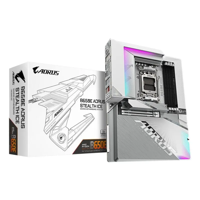 Placa Base GIGABYTE B650E AM5 ATX AORUS STEALTH ICE DDR5 8000 MHz PCIe 5.0 Wi-Fi 7