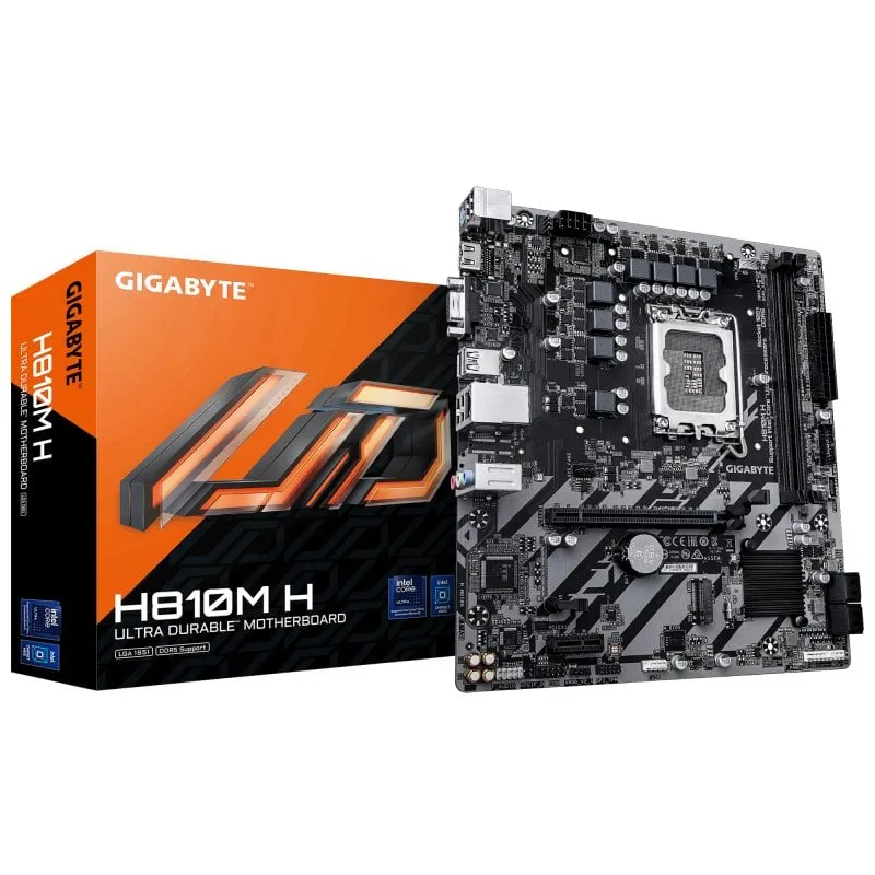 Scheda madre Gigabyte H810 Intel H810 LGA 1851 Micro-ATX H810M H DDR5 M.2 RAID USB 3.2