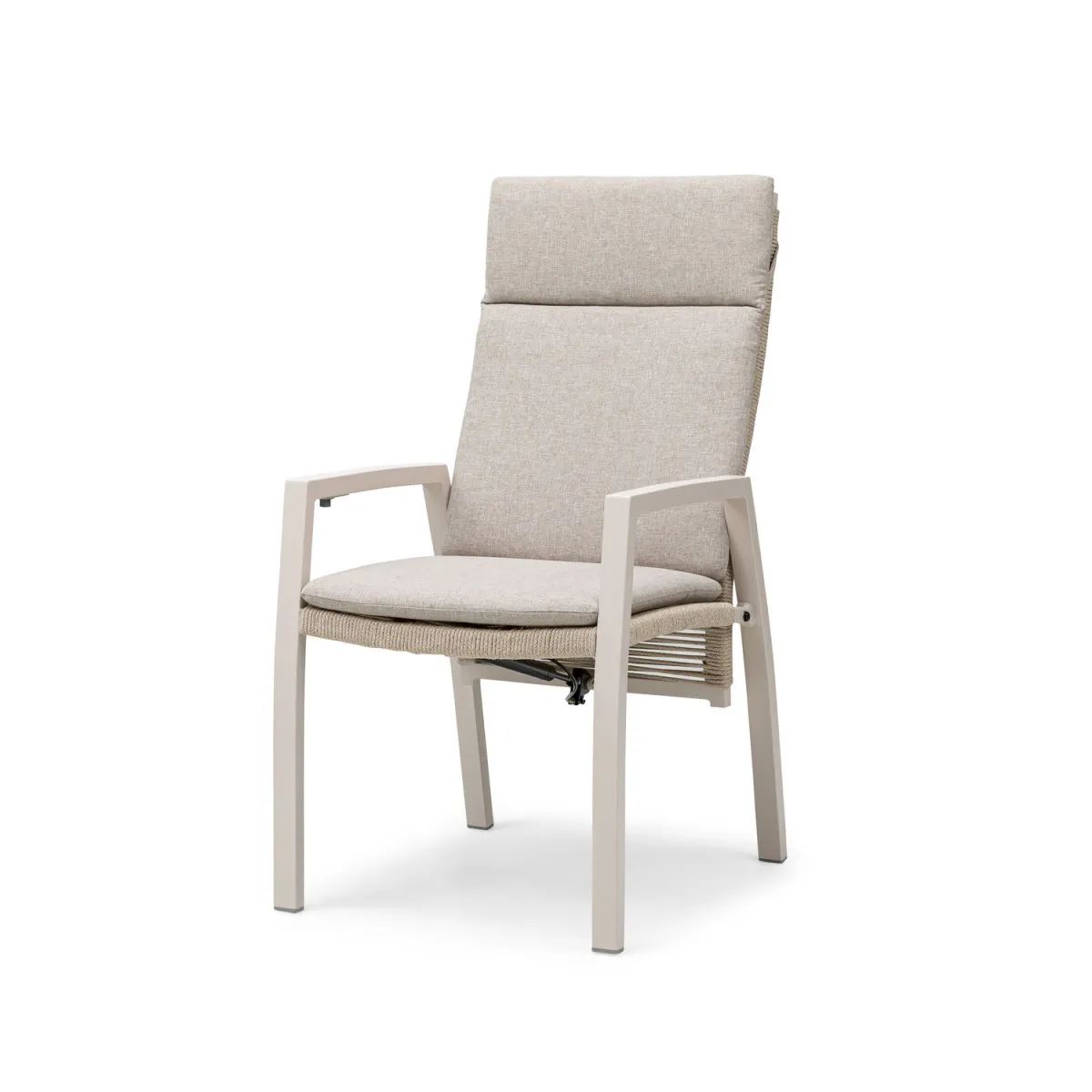 2x Barths Sedia reclinabile da esterno Palazzo con schienale in corda; 61x56.5x107 cm (LxPxH); sabbia; 2 pz. / Pacco