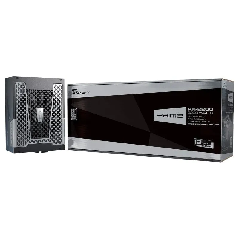 Alimentatore modulare Seasonic 2200W 80PLUS Platinum PRIME PX-2200 ATX3.1 con extra premium
