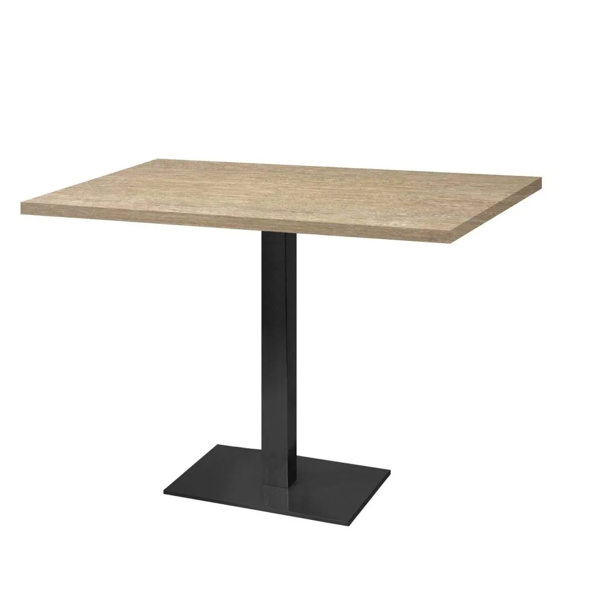 RestooTab Tavolo Milano rettangolare - laminato legno & tinta unita; 120x70x75 cm (LxLxH); quercia/marrone chiaro; rettangolare