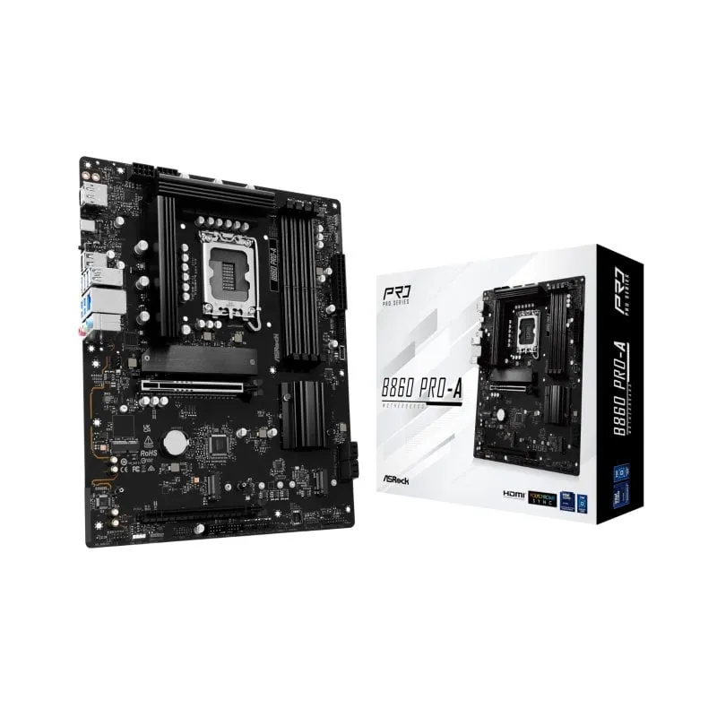 Scheda madre Asrock B860 LGA 1851 ATX Pro-A DDR5 256 GB M.2 PCIe 3.0 2.5 GbE UEFI