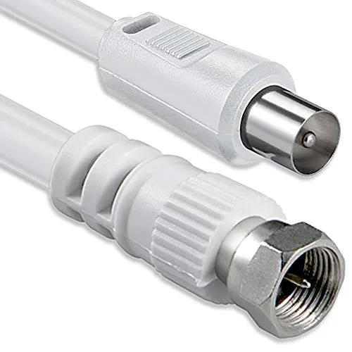 1aTTack.de - Cavo per antenna con connettore coassiale F da maschio a femmina, a doppia, tripla o quadrupla schermatura, 75/85 / 100/110 / 120/125 db