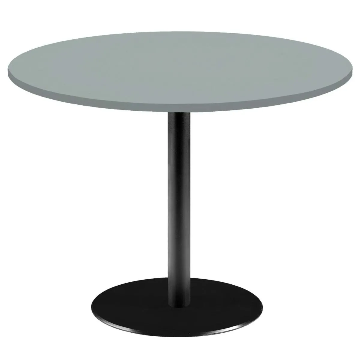 RestooTab Tavolo Roma XL rotondo - laminato legno & tinta unita; 75x120 cm (HxØ); grigio; rotonda