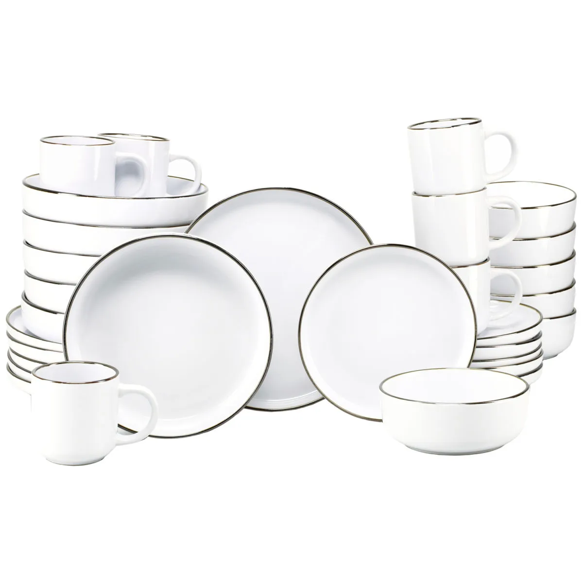 creaTable Nordic Festive - Servizio combinato 30 pezzi; bianco
