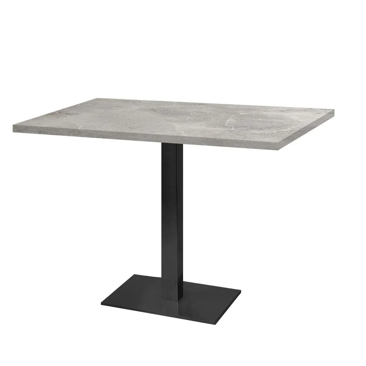 RestooTab Tavolo Milano rettangolare - laminato pietra; 120x70x75 cm (LxLxH); grigio chiaro; rettangolare