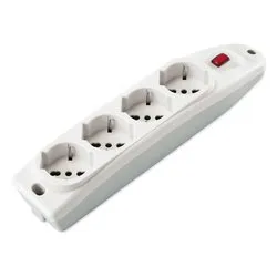Multipresa tavolo con interruttore 4P 10/16A senza cavo alimentazione Bianco PP0398X