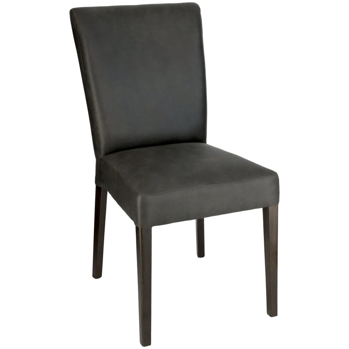 2x PULSIVA Sedia imbottita Lino; 46x67x101 cm (LxPxH); seduta nero, struttura marrone; 2 pz. / Pacco