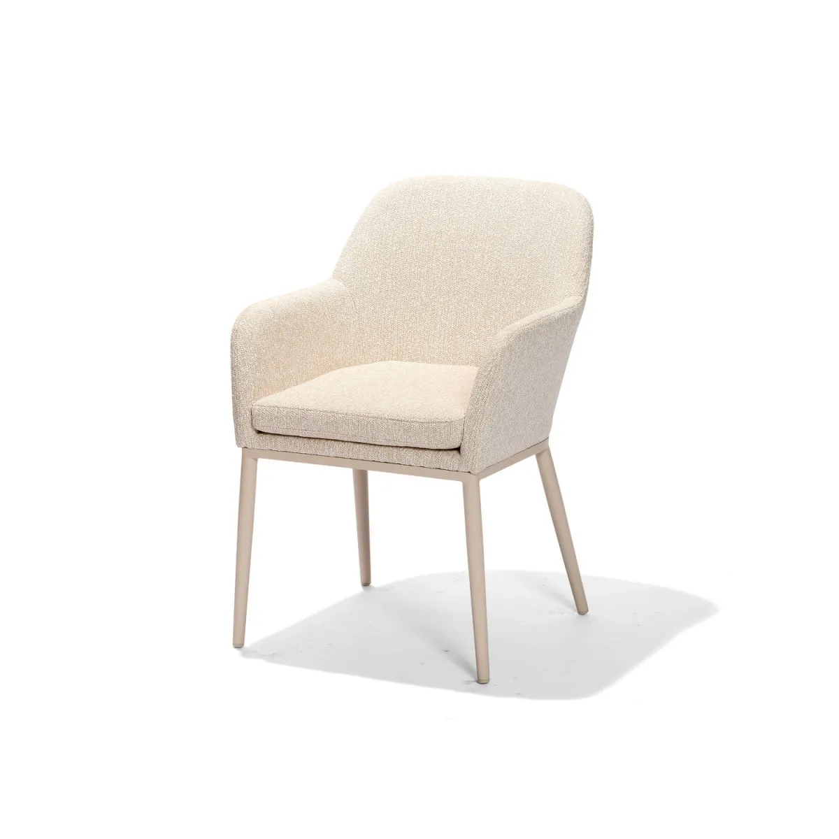2x Barths Sedia con braccioli Belfort da esterno; 53x53x86 cm (LxPxH); seduta sabbia, struttura sabbia; 2 pz. / Pacco