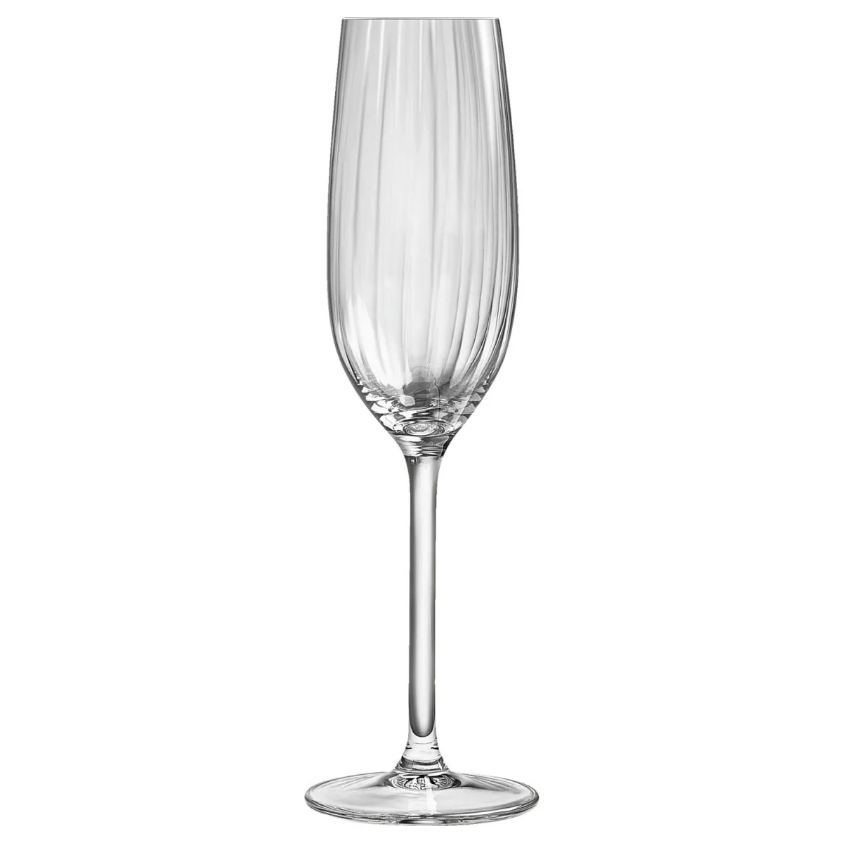6x royal leerdam Flute Adora con rilievo; 215 ml, 4.7x22.9 cm (ØxH); trasparente; 6 pz. / Pacco