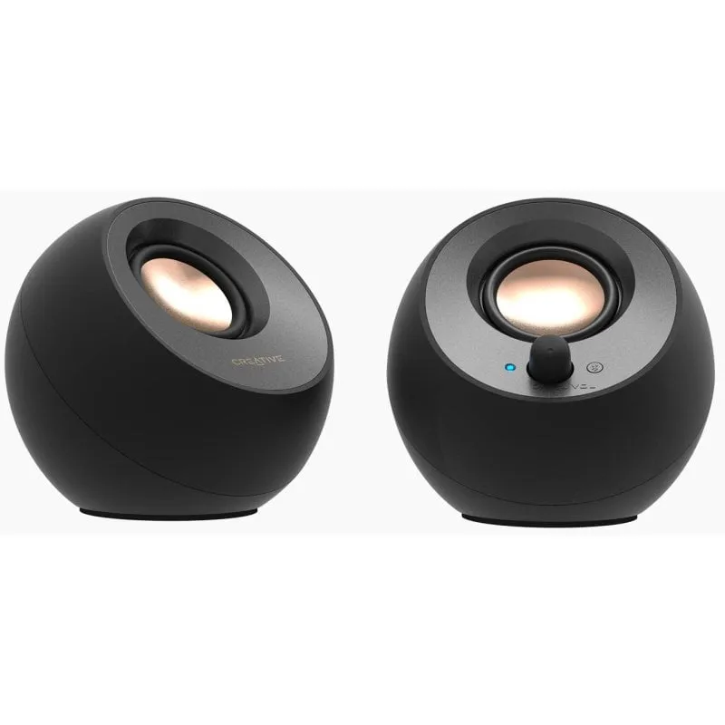 Altoparlanti wireless Creative 2.0 Bluetooth USB-C da 8 W neri con ingresso ausiliario