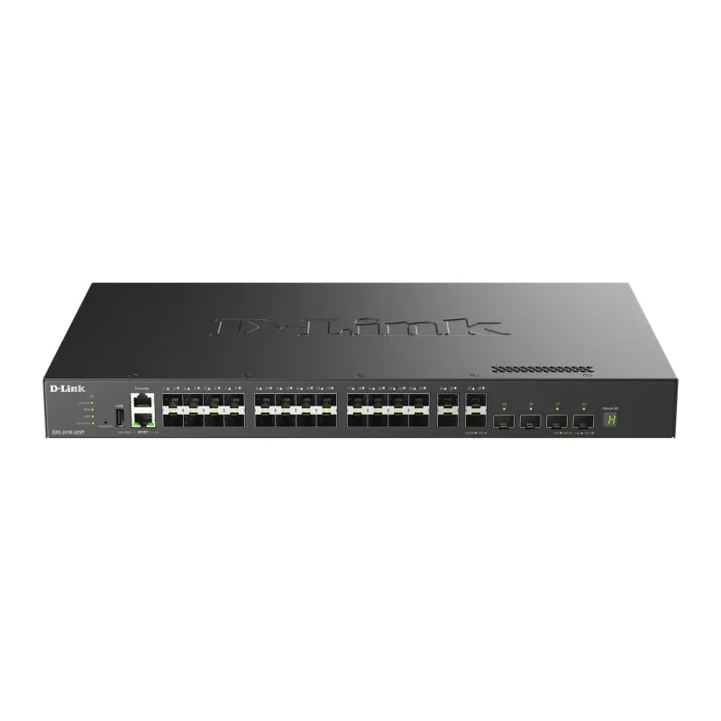 Switch D-Link DXS-3410-32SY 28 SFP+ 4 SFP28 L3 760 Gbps impilabile gestione avanzata