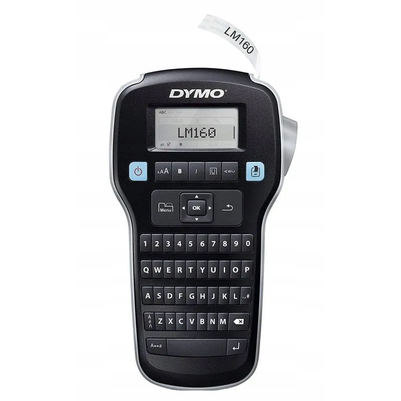 Stampante termica a getto d'inchiostro portatile Dymo LabelManager LM160 QWERTY con spegnimento automatico
