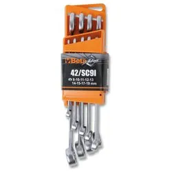 Set chiavi combinate poligonali 42/SC9I 9 pz Cromo satinato 000420087
