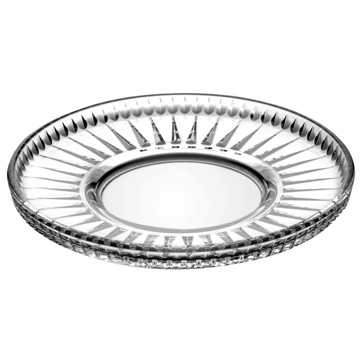 6x Pasabahçe Piattino Elysia co rilievo; 13 cm (Ø); trasparente; 6 pz. / Pacco