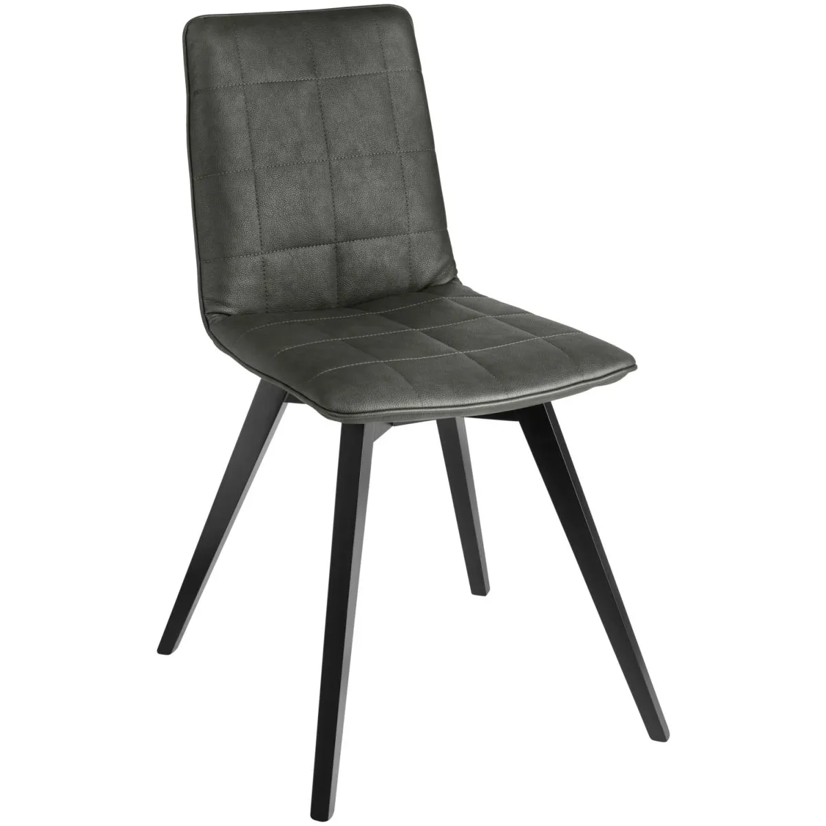 2x VEGA Sedia a guscio Milaria in similpelle, 2 pezzi; 60x51x88.5 cm (LxPxH); seduta antracite, struttura nero; 2 set / Pacco